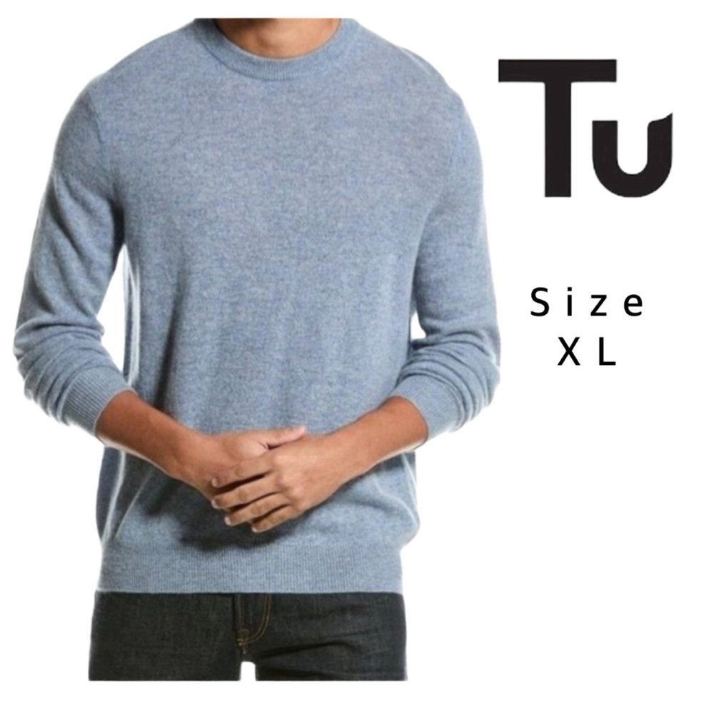 Tu Men’s Pullover Crew Neck Sweater – Baby Blue – Size XL – NWT